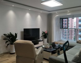 上海滩花园120㎡现代简约风格工地完工实景照片