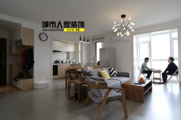 城市人家，龙湖听蓝湾113平米北欧宜家风格，设计师：王娟