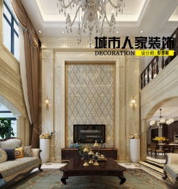 中建洋房壹号36号楼252㎡欧式风格在线工地，设计师：彭慧敏